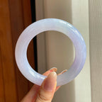 糯冰紫罗兰翡翠圆条手镯（57mm)（yc419485）