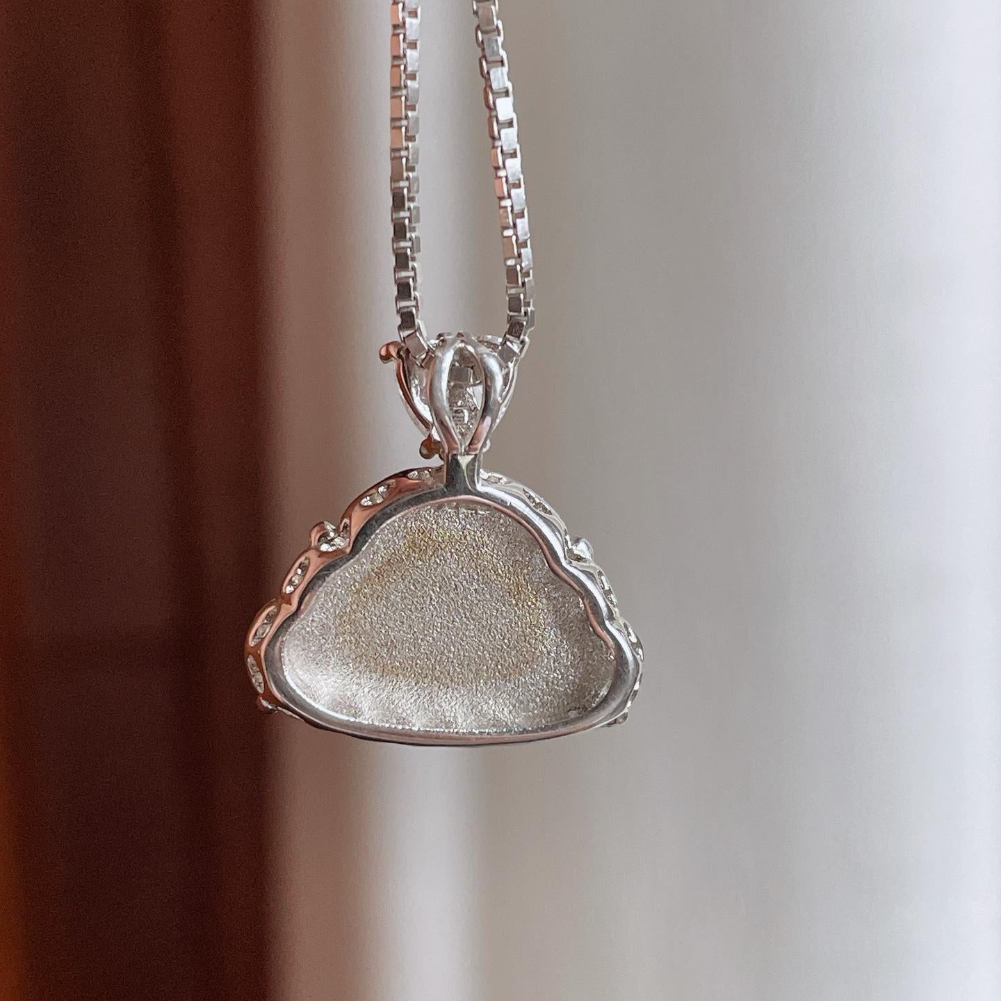 S925银镶冰种黄翡翡翠佛公（yc247659）