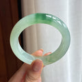 冰种晴底飘花翡翠平安镯（54.8mm)（yc424261）