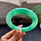 细糯种满绿圆条手镯（54.7mm）（yc257706）