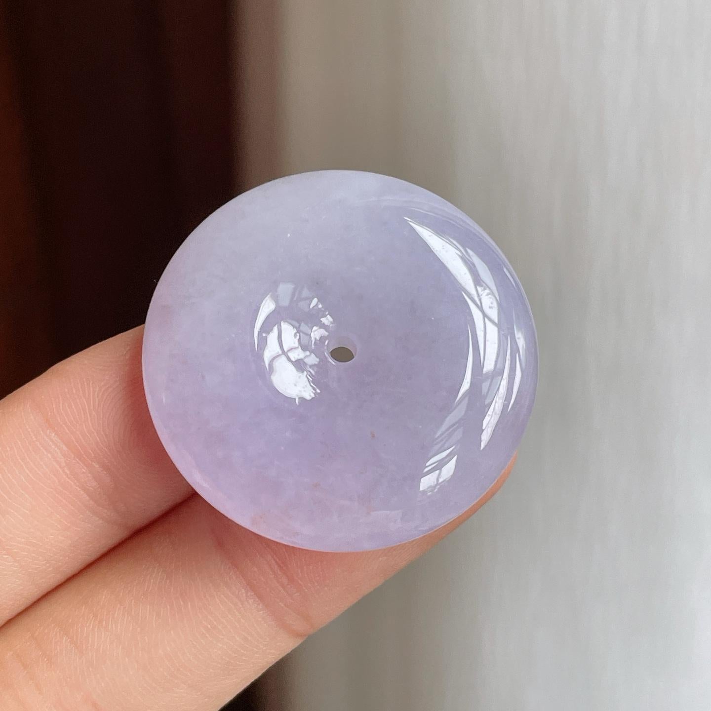 糯冰紫罗兰翡翠平安扣（yc248481）