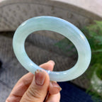 细糯种淡晴底圆条手镯（53.3mm）（yc274588）