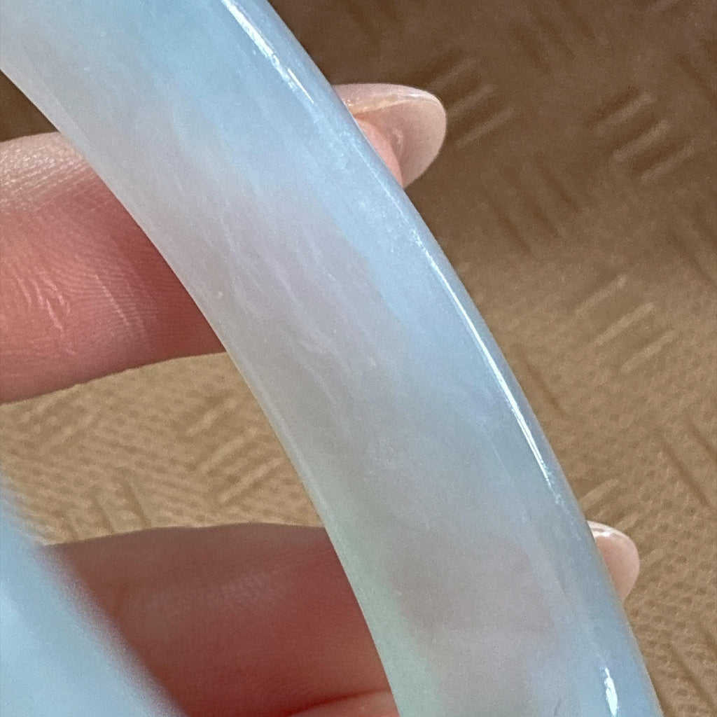 冰种飘花贵妃镯 54圈 天然缅甸A货翡翠（yc525781）