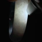 冰种春带彩翡翠平安镯（53.3mm)（yc417338）