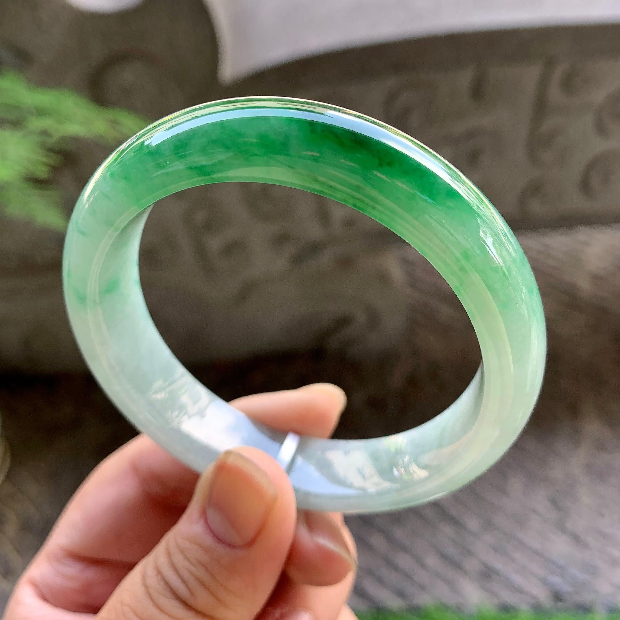 细糯种飘花平安镯（58.2mm）（yc195365）