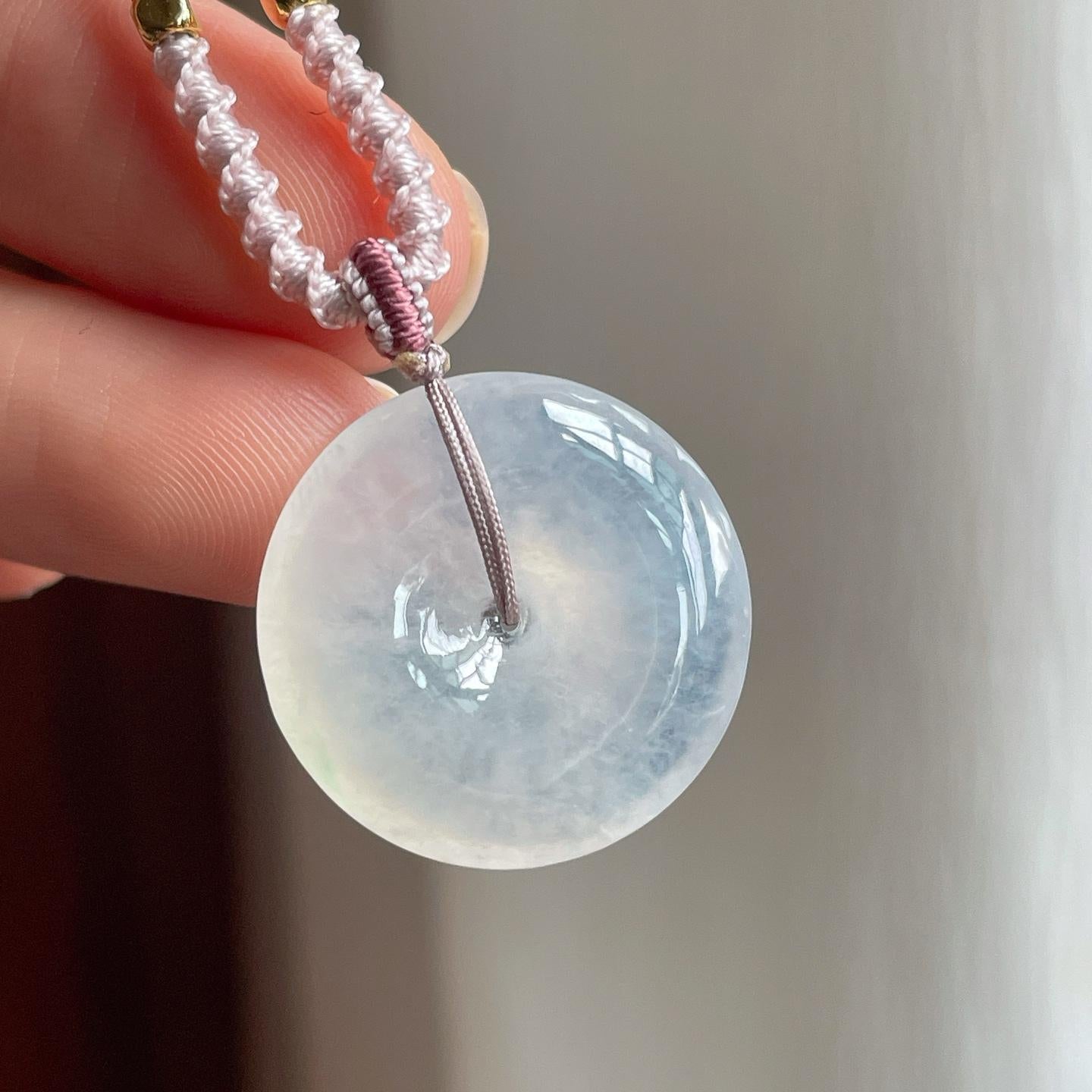 冰种无色翡翠平安扣（yc257281）