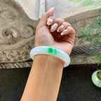 细糯种飘绿平安镯（55.8mm）（yc264527）