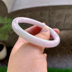 细糯种淡粉底圆条手镯（54.6mm）（yc229793）