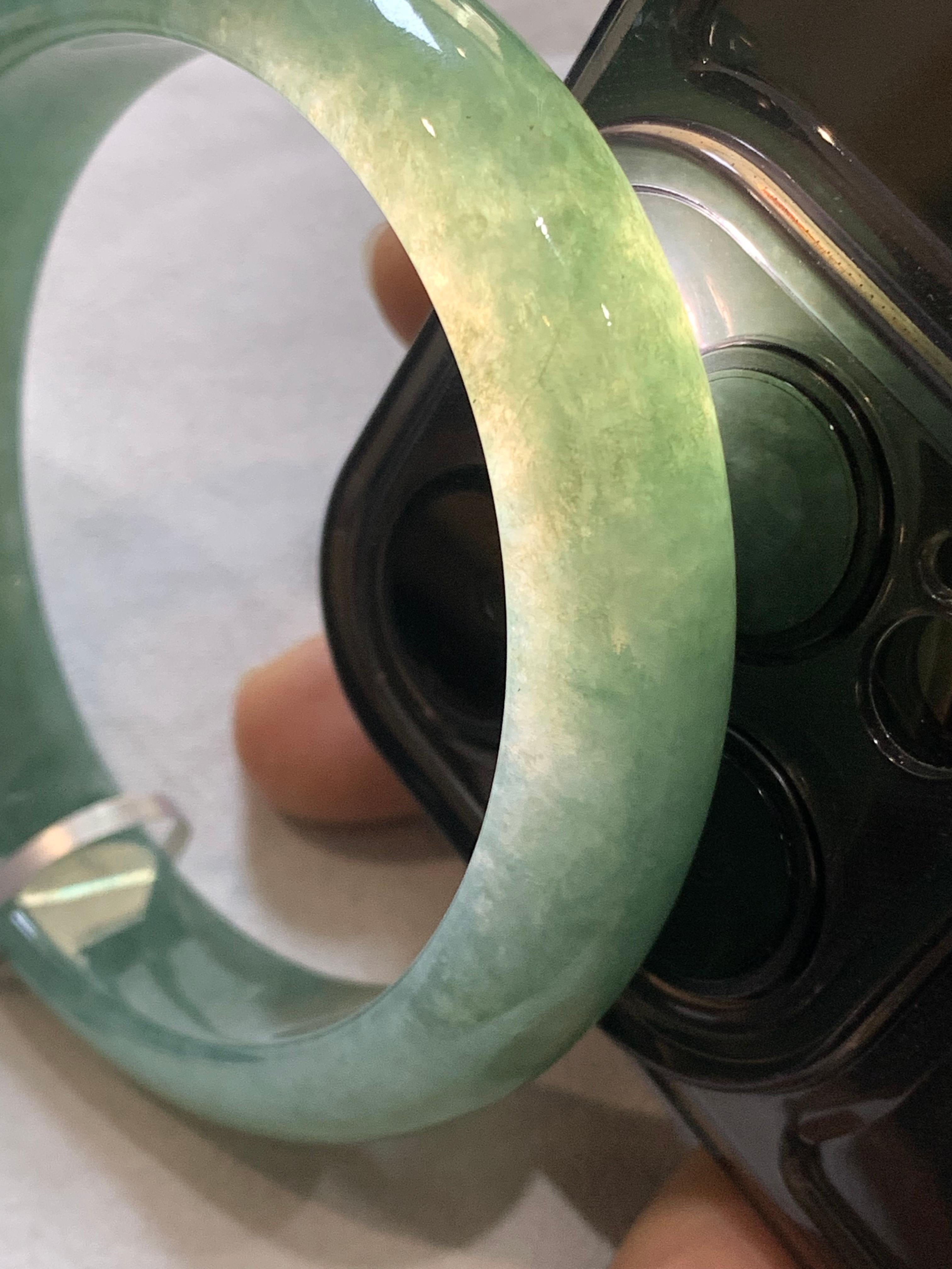 糯种油青平安镯（56.2mm）（yc311017）