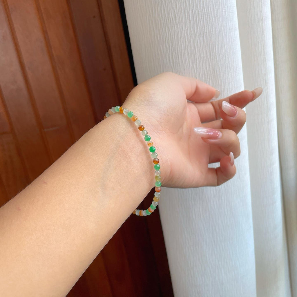 冰种多宝翡翠珠串手串（yc267486）