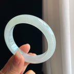 冰种淡春底翡翠平安镯（56mm）（yc326830）
