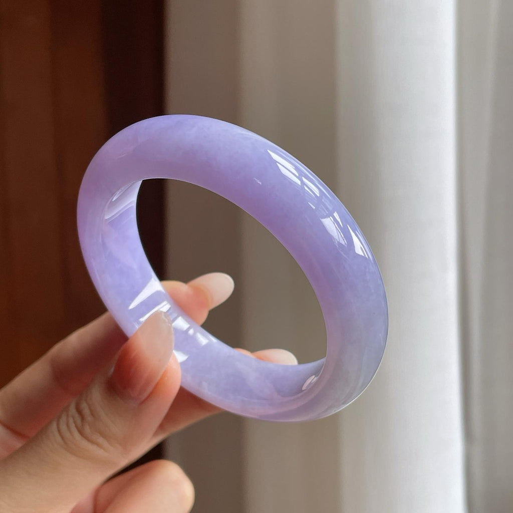 糯冰紫罗兰翡翠手镯（54.6mm）（yc263538）
