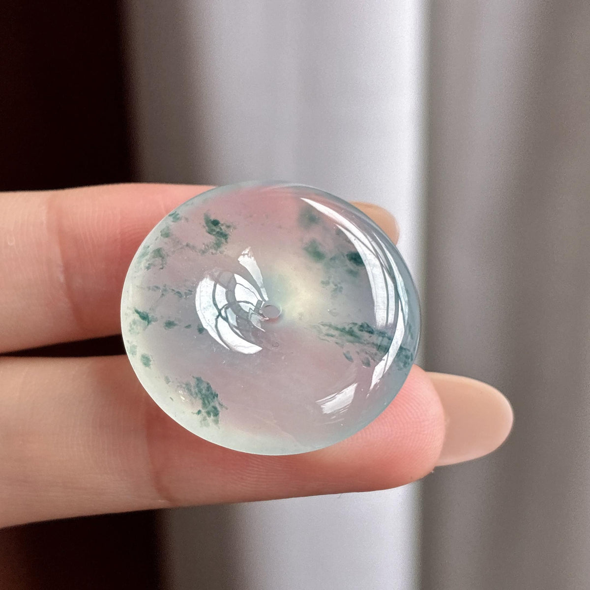 特推 冰种飘花平安扣挂件（yc752161）