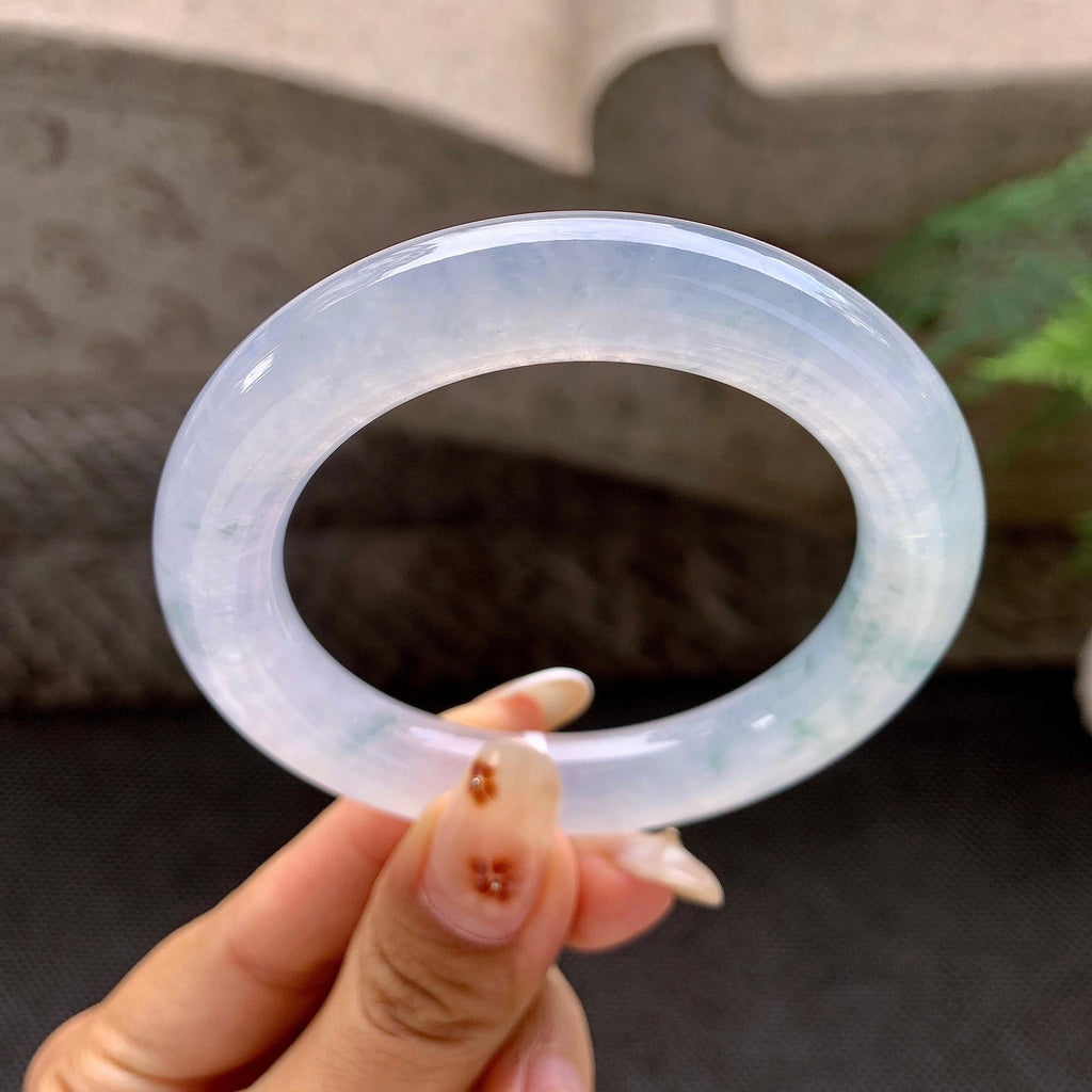 冰种飘花圆条手镯（52.8mm）（yc272776）