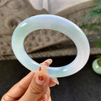 糯冰种飘花圆条手镯（54.2mm）（yc264046）
