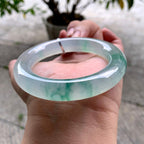 冰种飘花圆条手镯（55mm）（yc200091）