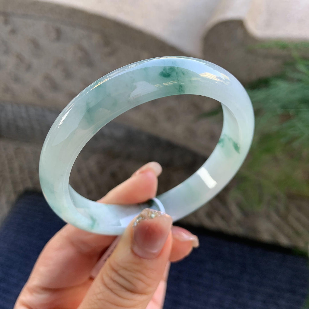 细糯种飘花平安镯（56.4mm）（yc294652）