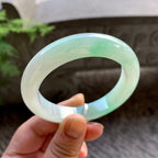 细糯种飘绿平安镯（54.2mm）（yc202373）