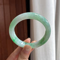 细糯种飘花正圈平安镯 56圈 天然缅甸A货翡翠（yc483934）