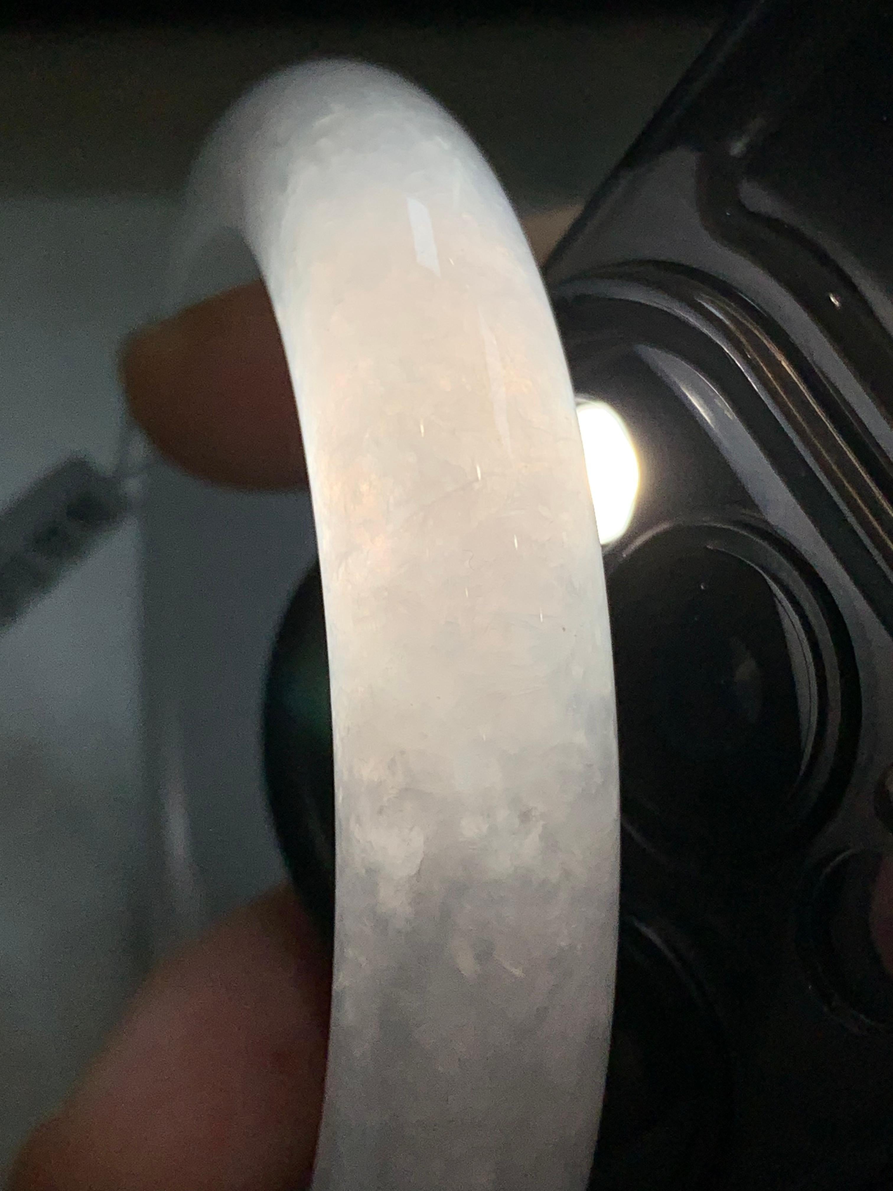 糯冰种无色平安镯（54.7mm）（yc308183）