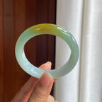 糯冰黄翡翡翠平安镯（54mm）（yc397194）