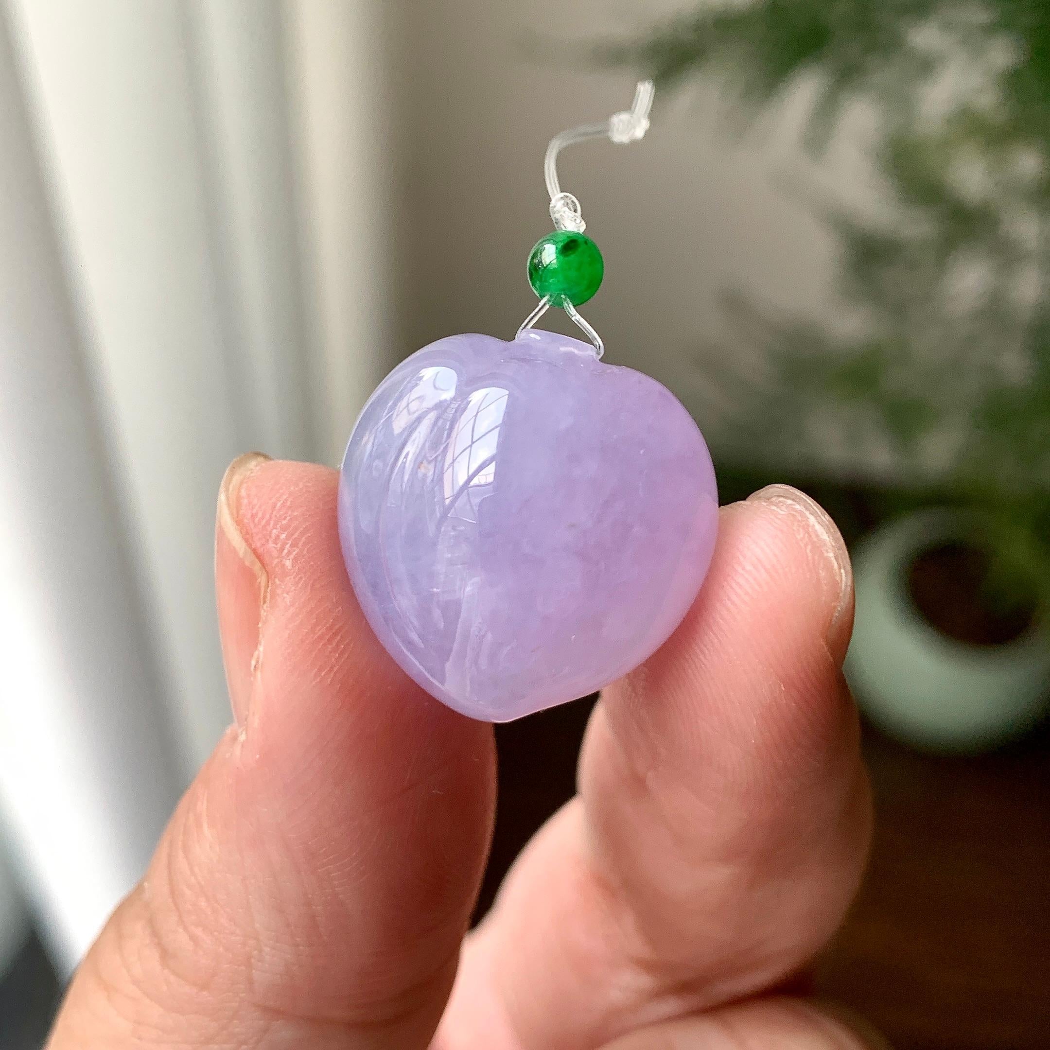 细糯种紫罗兰寿桃吊坠（yc248214）