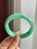 糯冰种满绿平安镯（54mm）