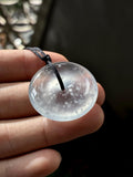 冰玻种雪花棉平安扣挂件 天然缅甸A货翡翠（yc480966）