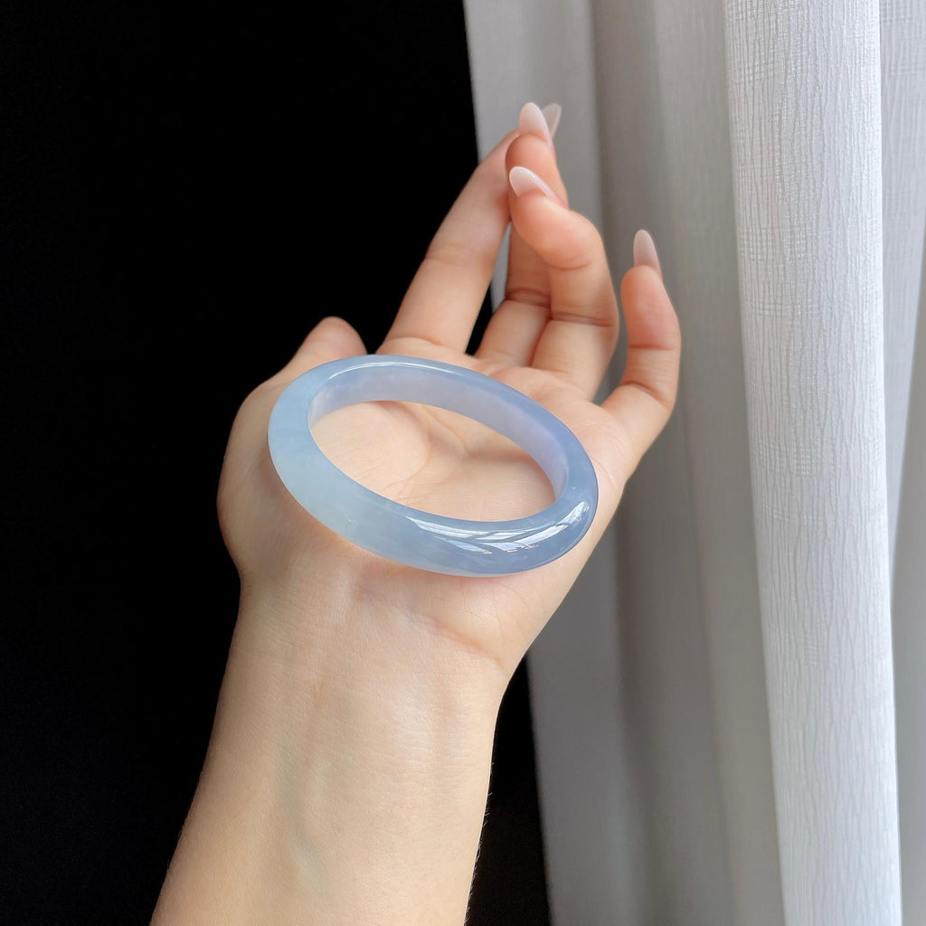 冰种紫罗兰翡翠贵妃镯（52mm）（yc293407）