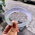 冰种淡春彩圆条手镯（54.7mm）（yc292640）