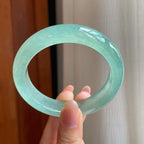 冰种晴底翡翠平安镯（57mm)（yc345452）