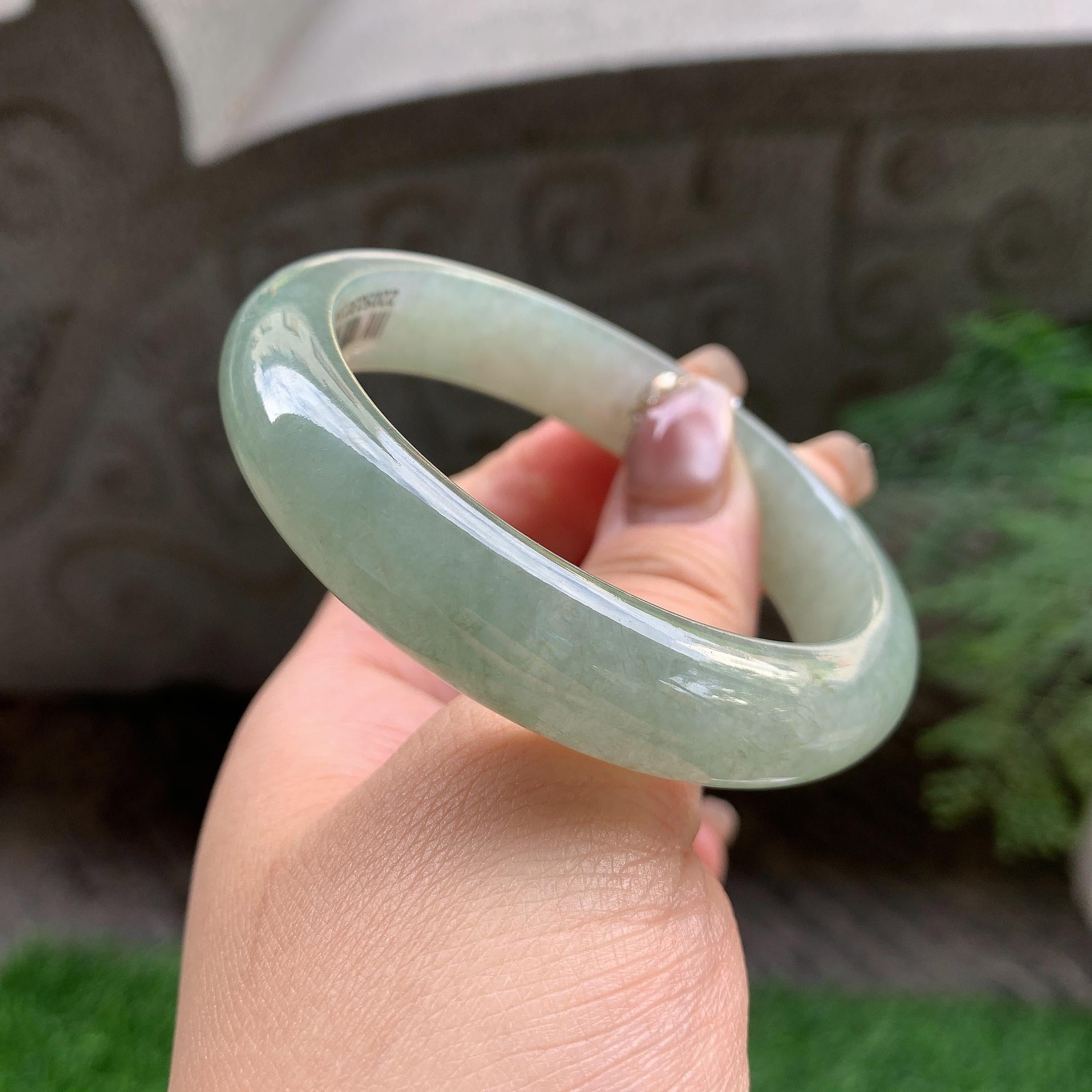 细糯种淡晴底平安镯（56mm）（yc293328）