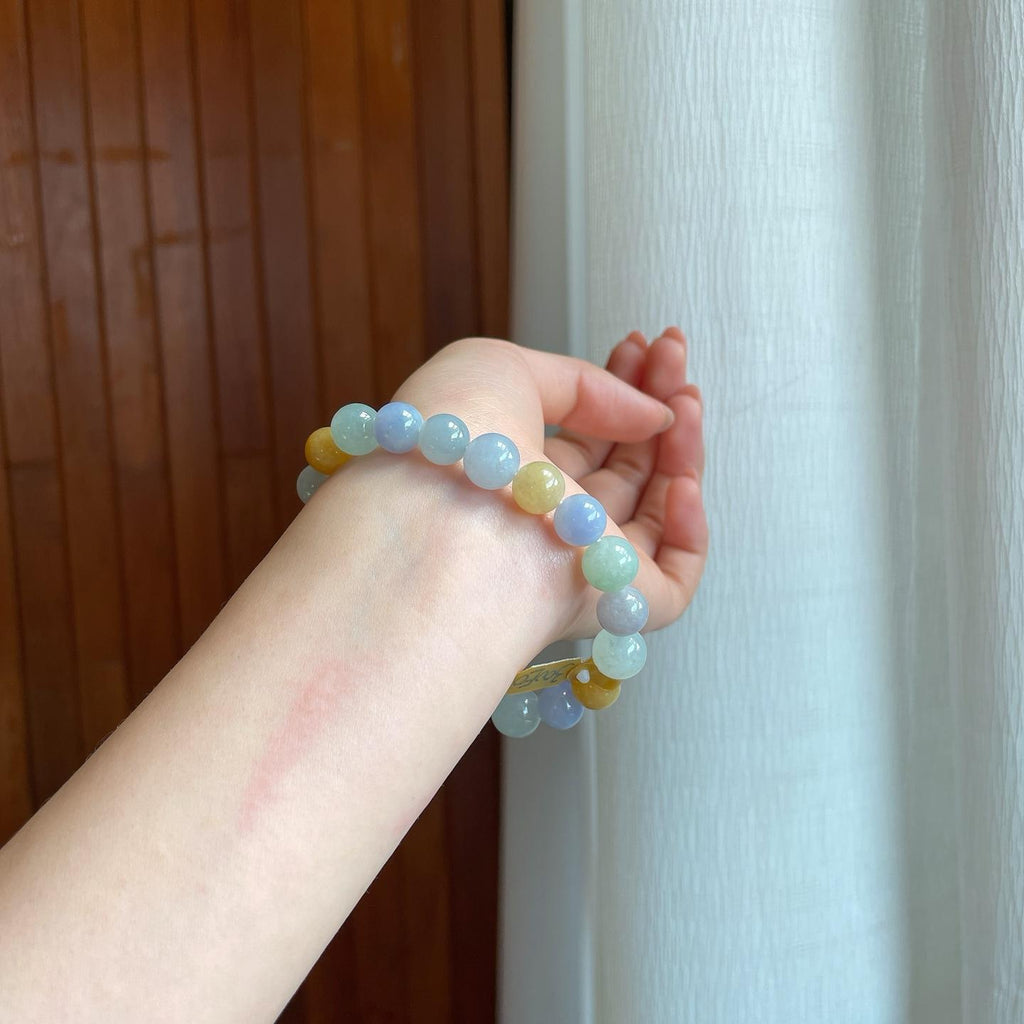 糯冰多宝翡翠珠串手串（yc320858）