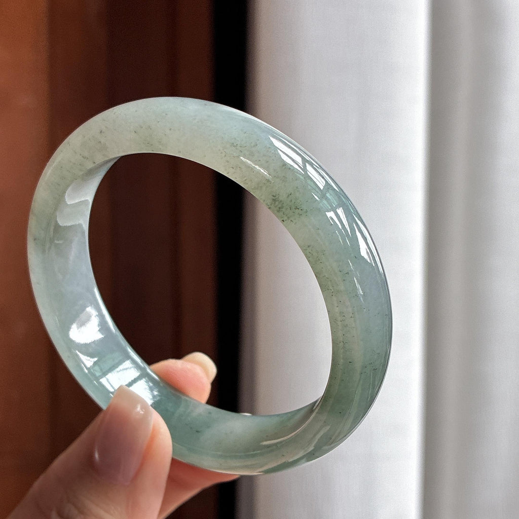 糯冰湖水绿正圈平安镯 59圈（yc708463）