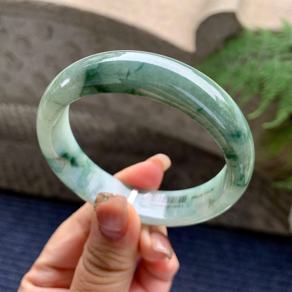 糯种飘花宽版轮胎手镯（56.7mm）（yc297956）