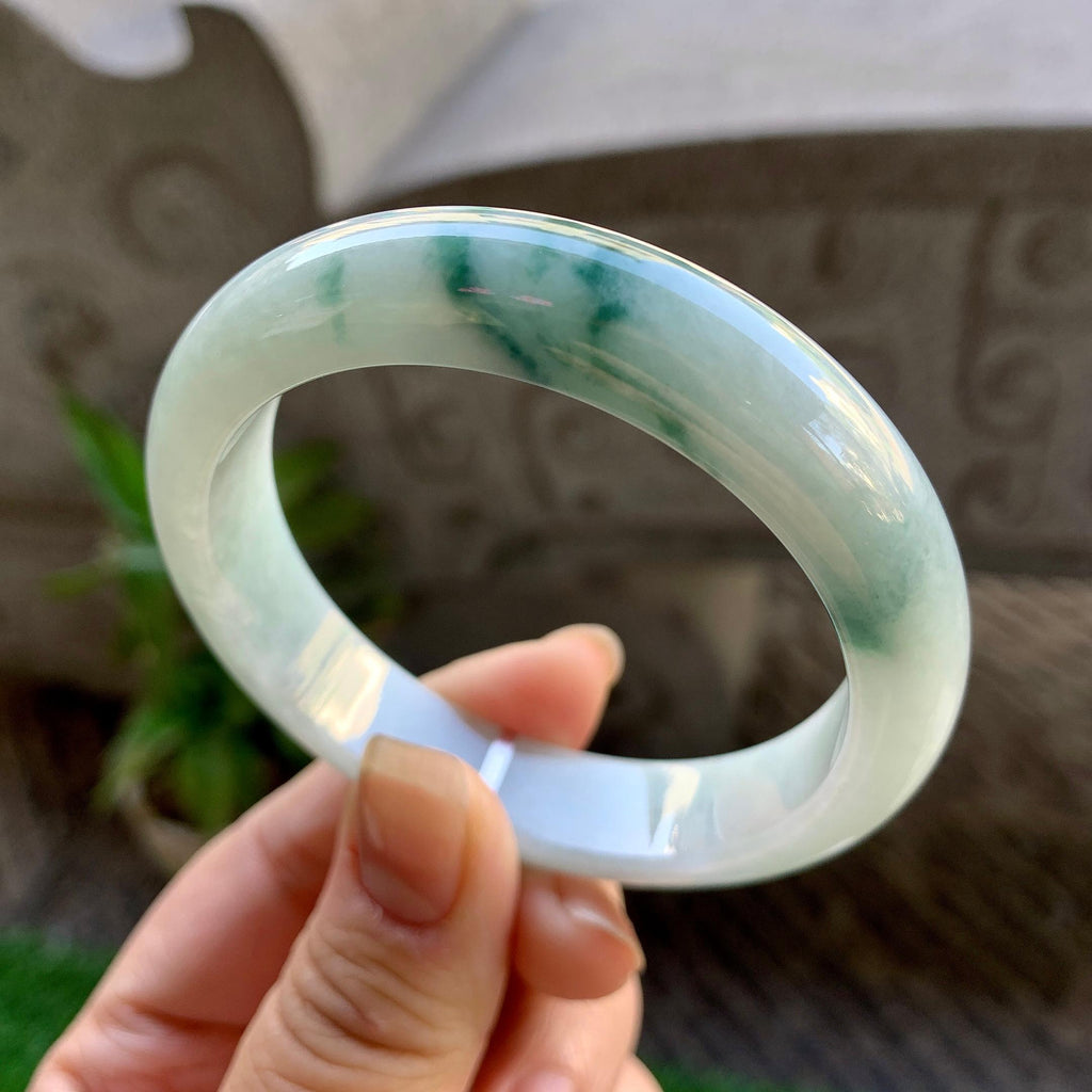 细糯种飘花平安镯（54.3mm）（yc308175）