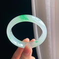 冰种飘花翡翠平安镯（54.3mm)（yc342200）