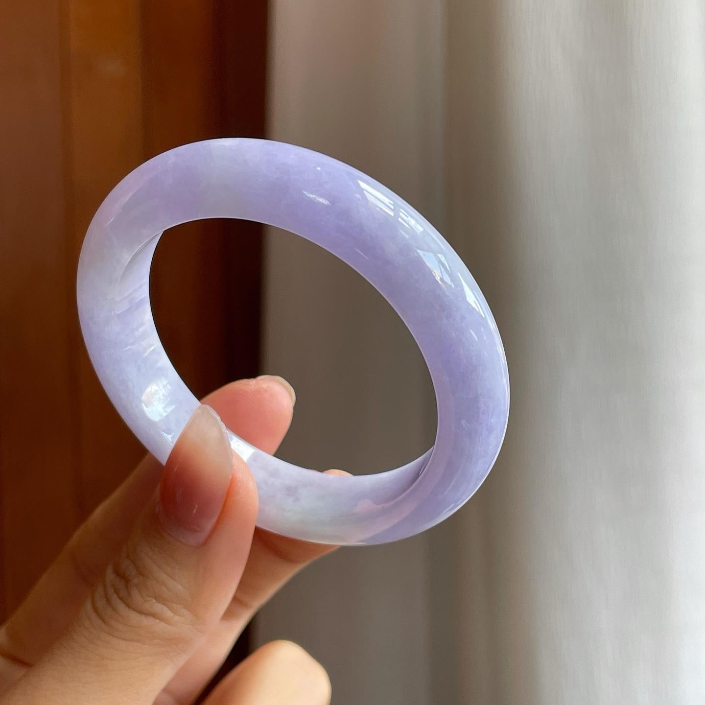 糯冰紫罗兰翡翠平安镯（50.5mm）（yc313016）