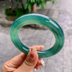 冰种蓝水圆条手镯（58.1mm）（yc255481）