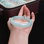 糯冰飘花正圈 翡翠手镯（56mm）（yc017392）