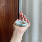 糯冰飘花翡翠平安镯（51mm)（yc329632）