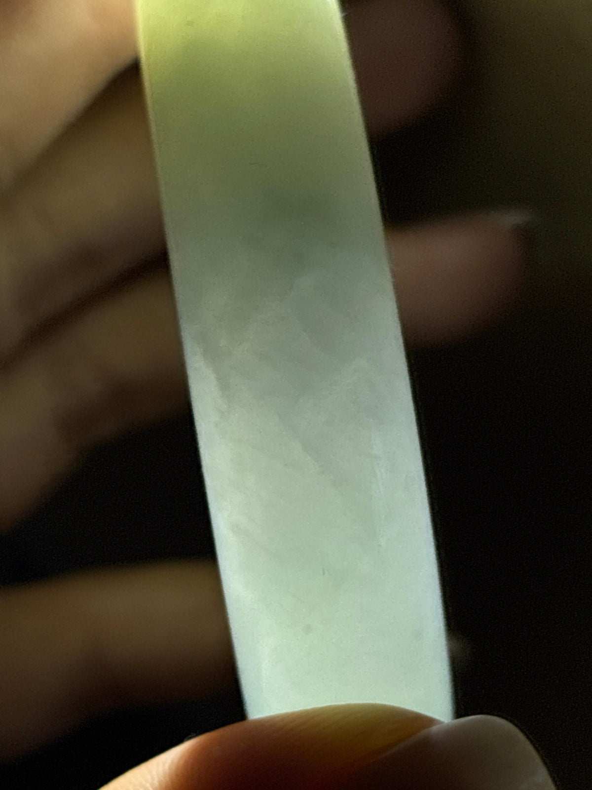 糯冰蓝底飘花正圈平安镯 58圈（yc722996）