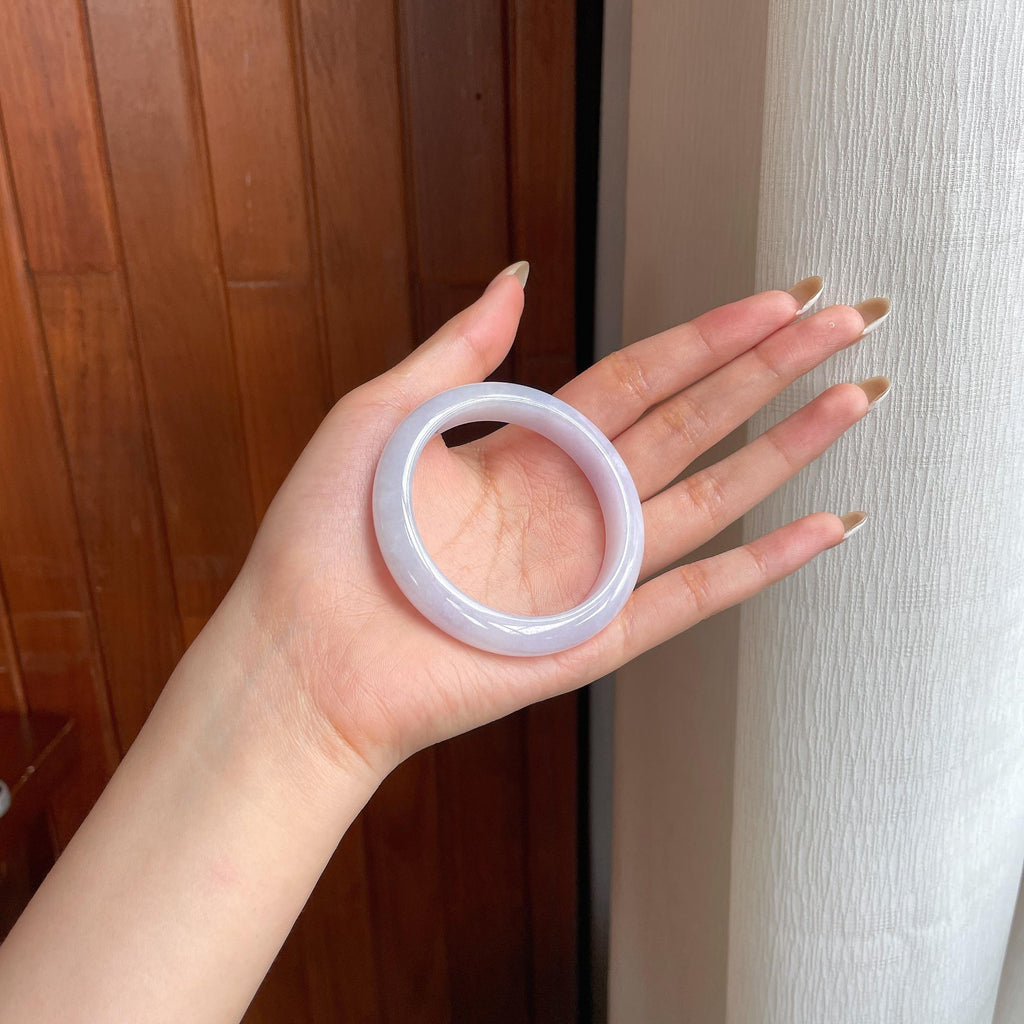 糯冰紫罗兰翡翠平安镯（51mm)（yc412171）