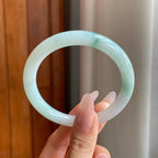 糯冰晴底飘花翡翠美人条手镯（56.8mm）（yc283253）