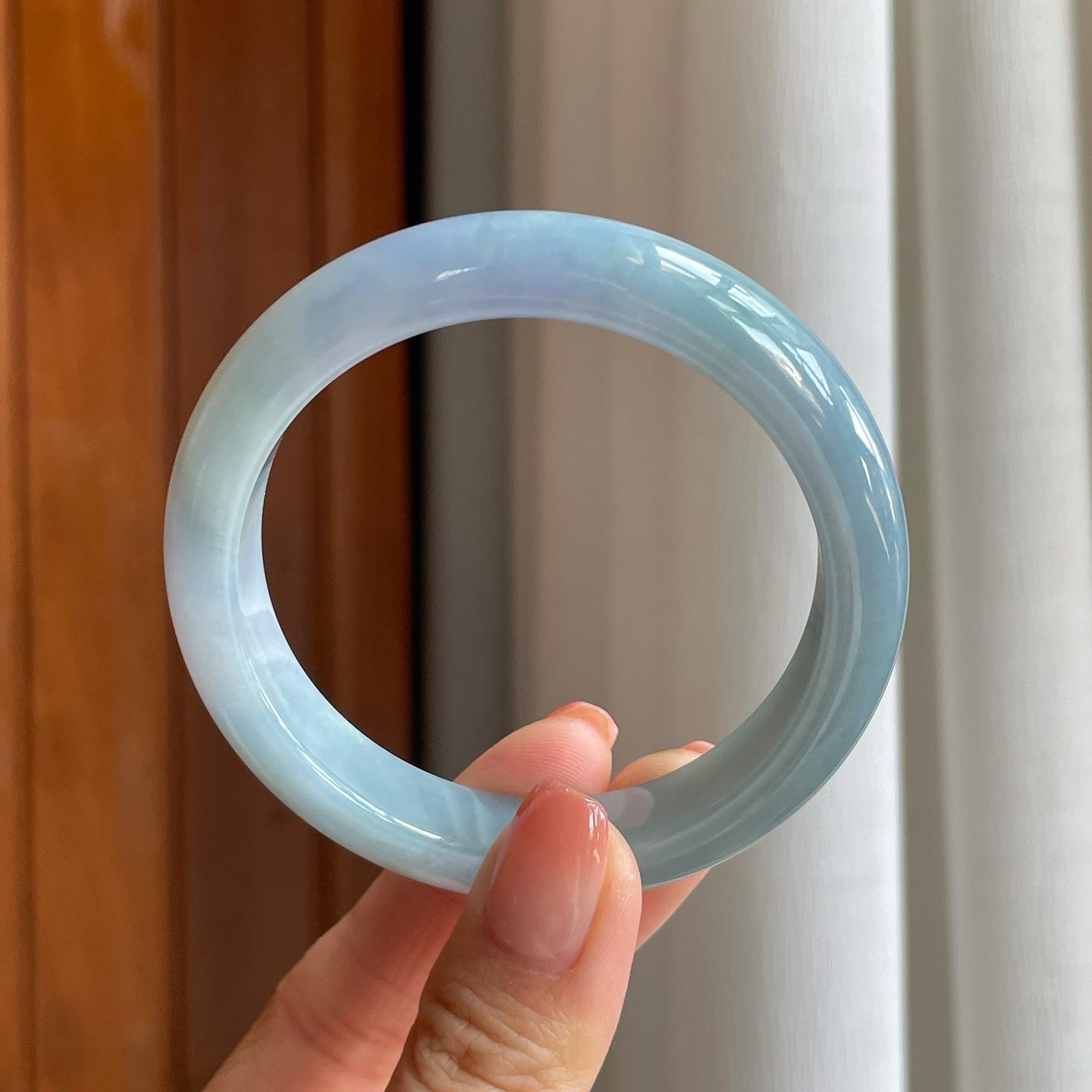 糯冰紫罗兰翡翠平安镯（54.5mm）（yc310310）