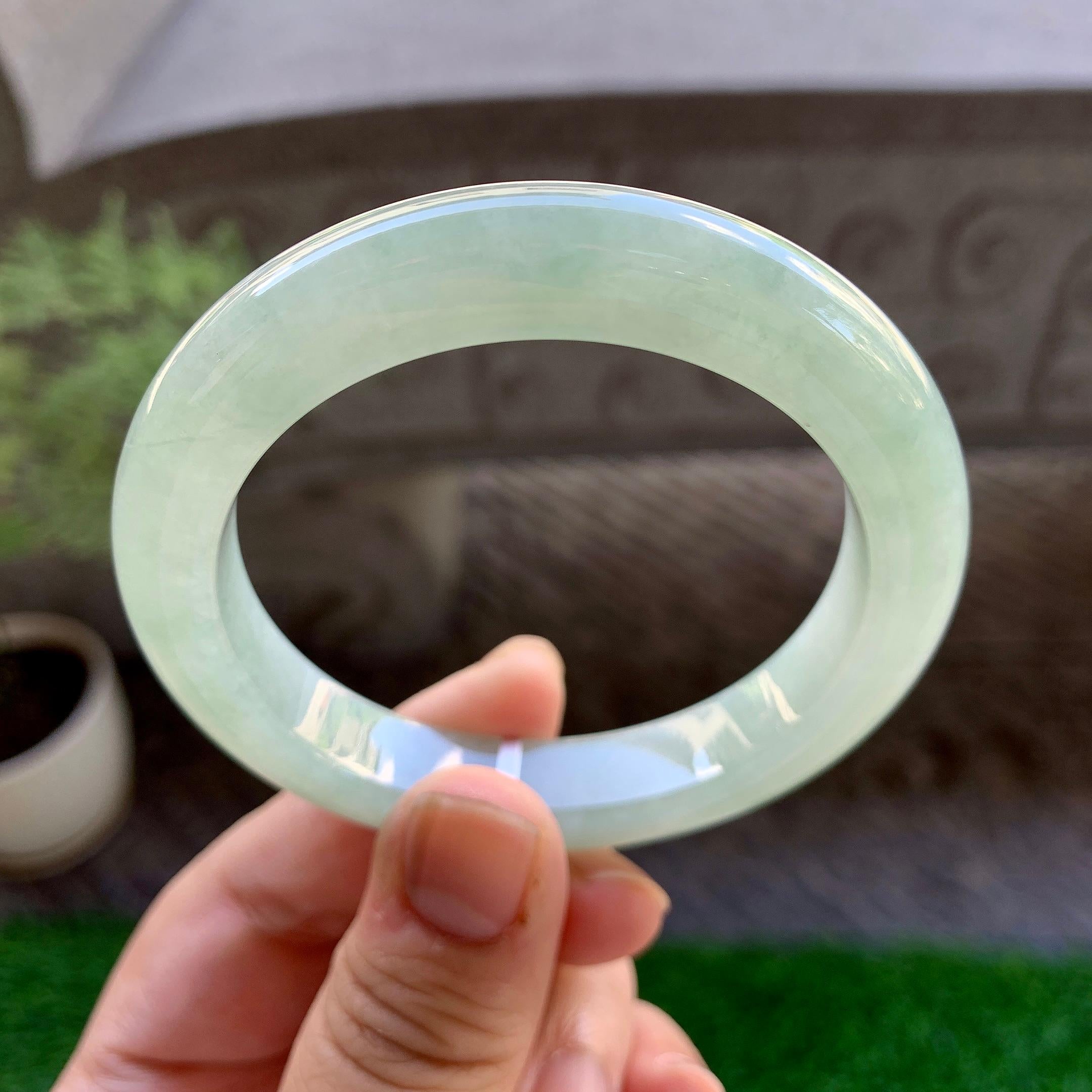 细糯种晴底平安镯（53.4mm）（yc246653）