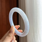 细糯种紫罗兰圆条手镯 56圈 天然缅甸A货翡翠（yc460574）