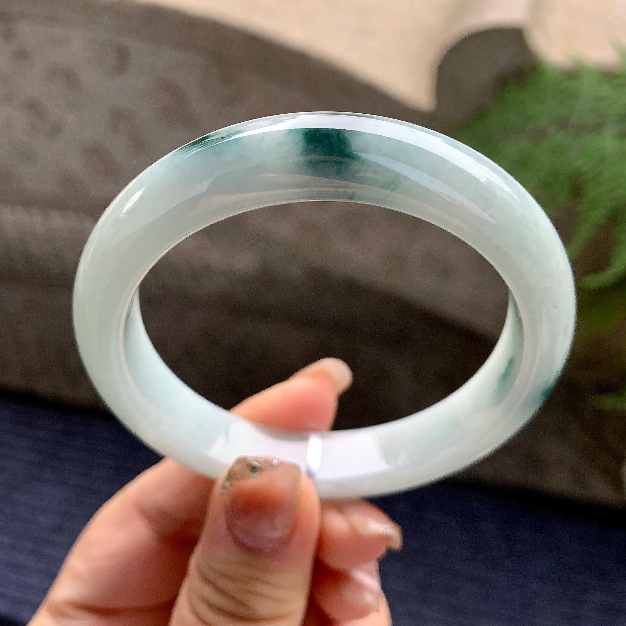 糯种飘花平安镯（55.8mm）（yc297966）