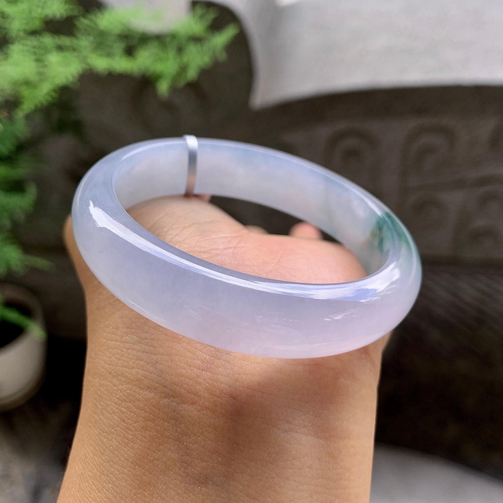 糯冰种飘花贵妃手镯（51.5mm）（yc203691）