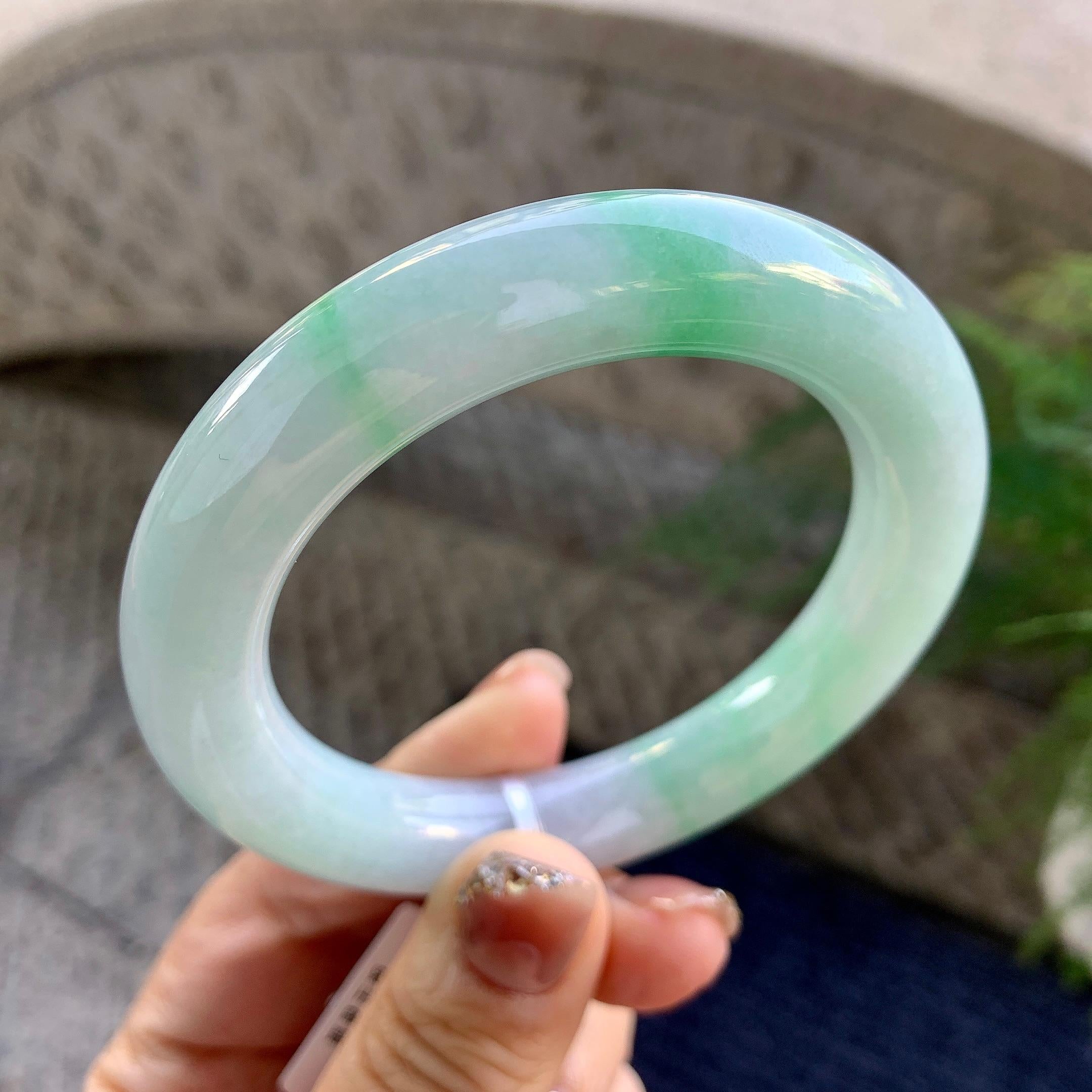 细糯种飘花圆条手镯（56mm）（yc275324）